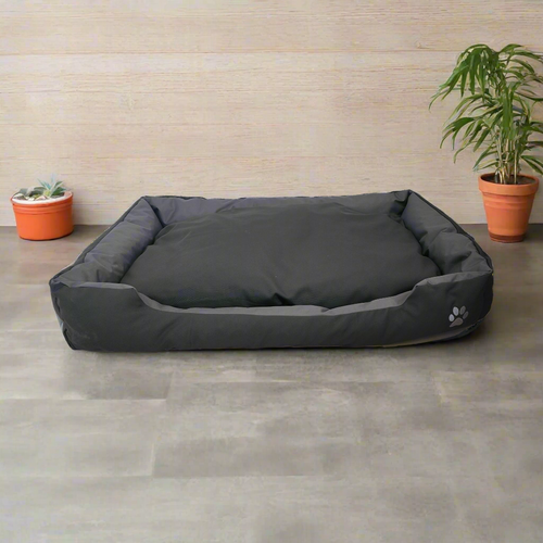 Rectangular Shaped Waterproof Bed - Dog & Cat Bed - 100x70cm - Dark Gray (Size Variants)