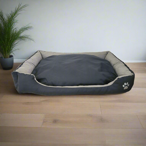 Rectangular Shaped Waterproof Bed - Dog & Cat Bed - 100x70cm - Light Gray