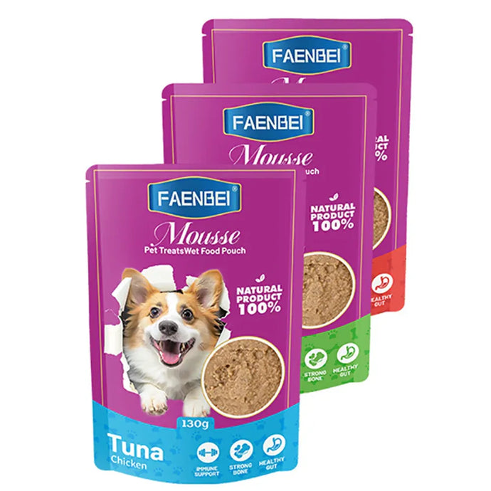 Dog Mousse - Dog Treats - Wet Food Pouches - Faenbei - 130g