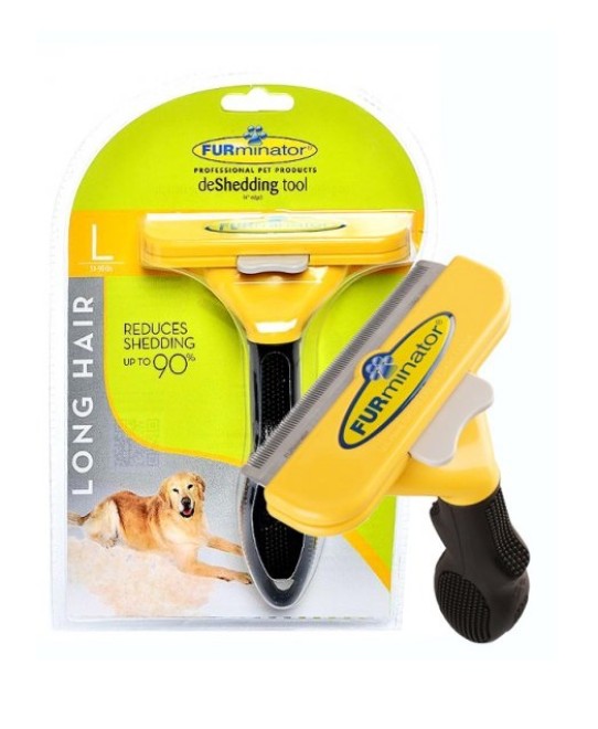 FURminator deShedding tool for Long Hair Dogs L Wide