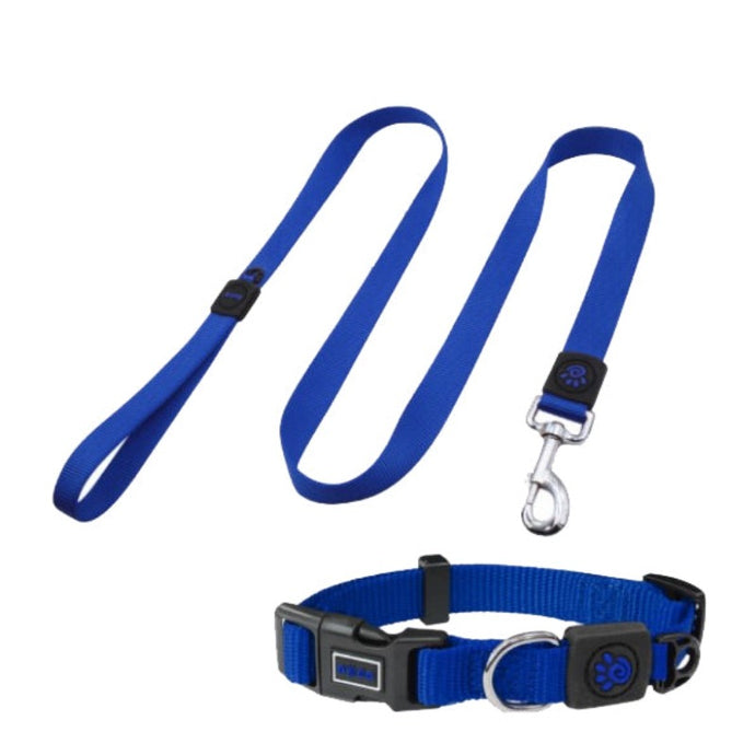 DOCO Signature Nylon Collar & Leash Blue