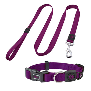 DOCO Signature Nylon Collar & Leash Purple