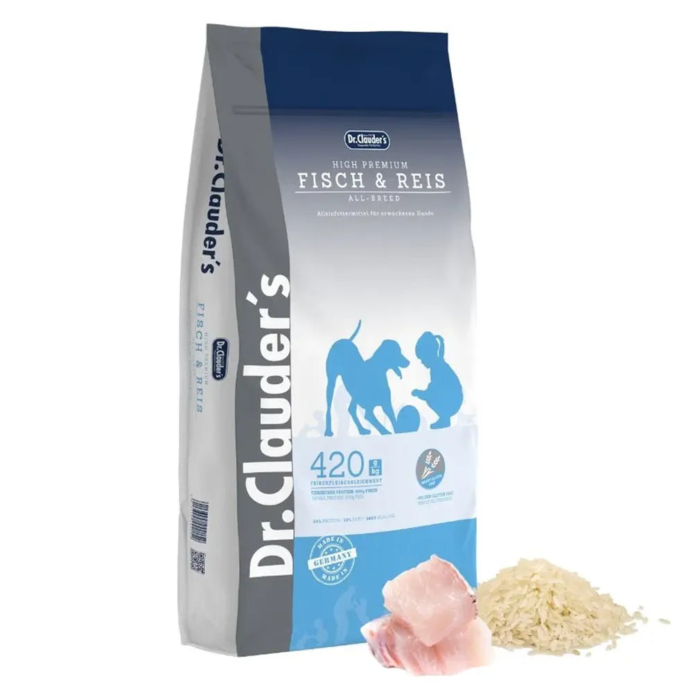 High Premium - Adult - Fish & Rice - Dr.Clauder's - Dog Food - 15kg