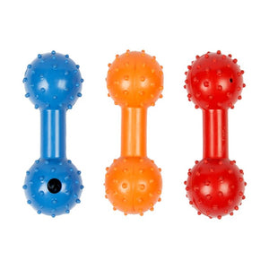 Duvoplus Rubber Dumbell Dog Toy Mix Colors 11cm