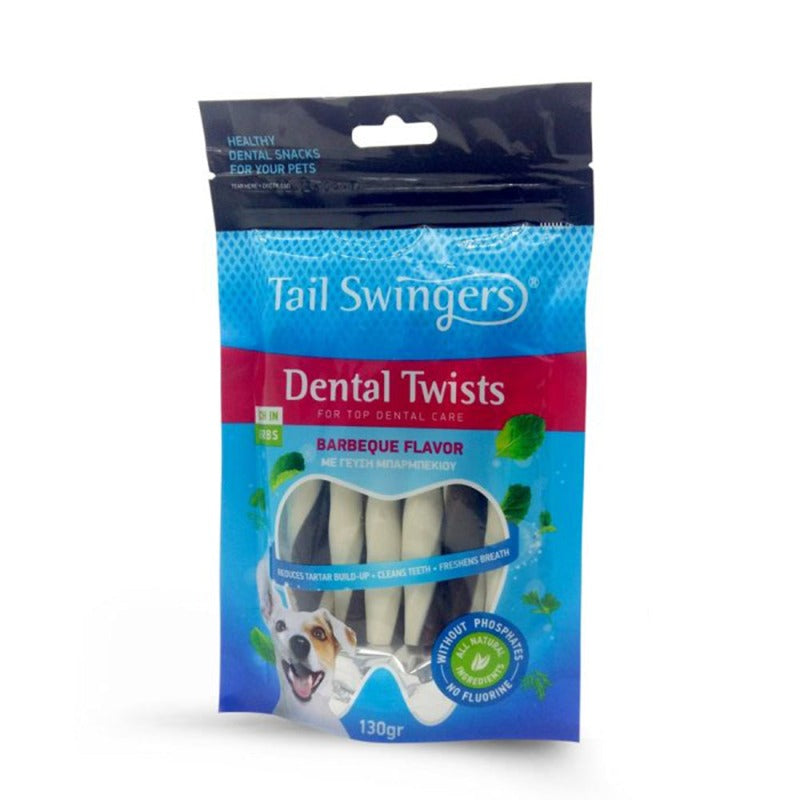 Tail Swingers Dental Twist Roll Barbeque Flavor 130g