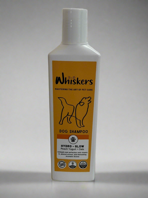 Whiskers Dog Shampoo Hydro-Glow Peach Yogurt+ Oats 250gr