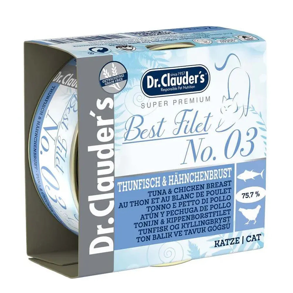 Dr.Clauder's - Best Filet No.3 - Tuna & Chicken Breast - Cat Wet Food - 70g