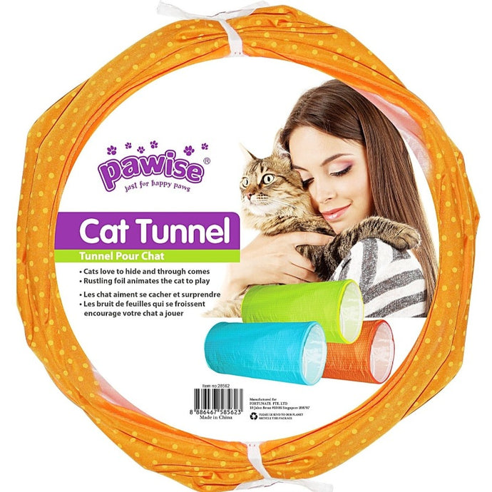 Pawise Cat Toy Tunnel Orange