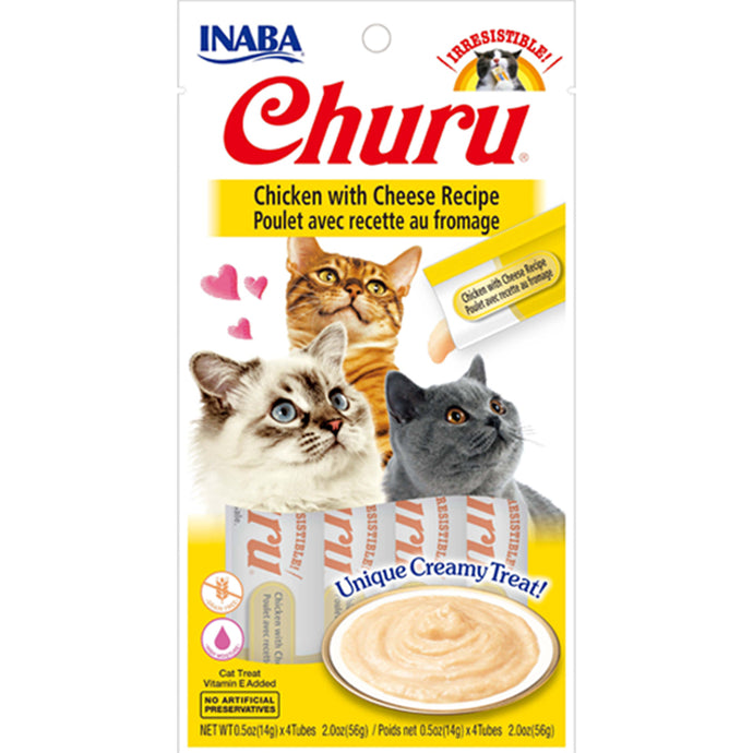Inaba - Churu Puree - Chicken with Cheese Recipe - 4 Tubes