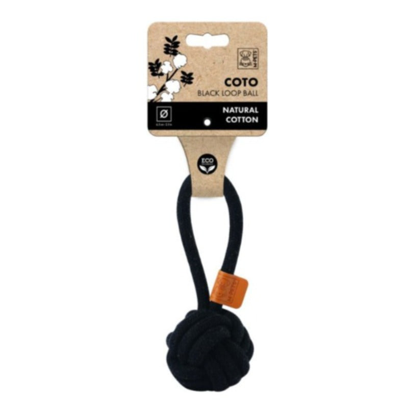 Coto Loop Ball Dog Toy Black 11cm