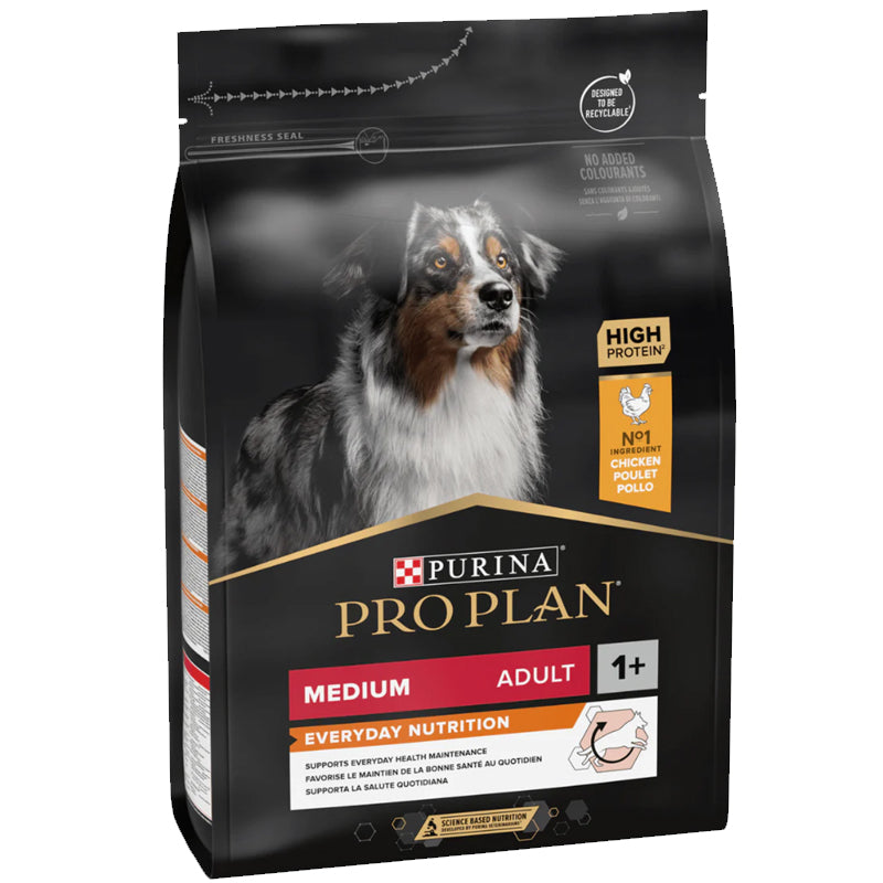 Purina - Pro Plan - Everyday Nutrition - Medium Adult - Chicken -  Dry Dog Food (3kg-14kg)