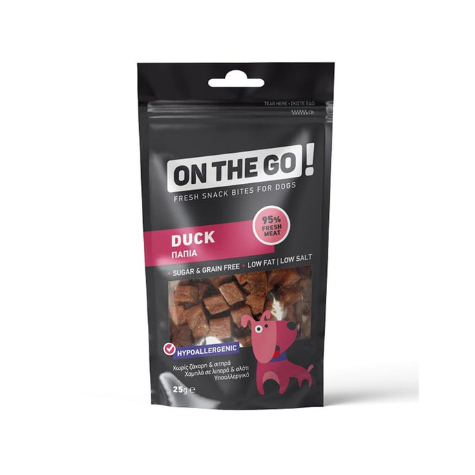 On The Go Bites Duck Dog Treats 25gr