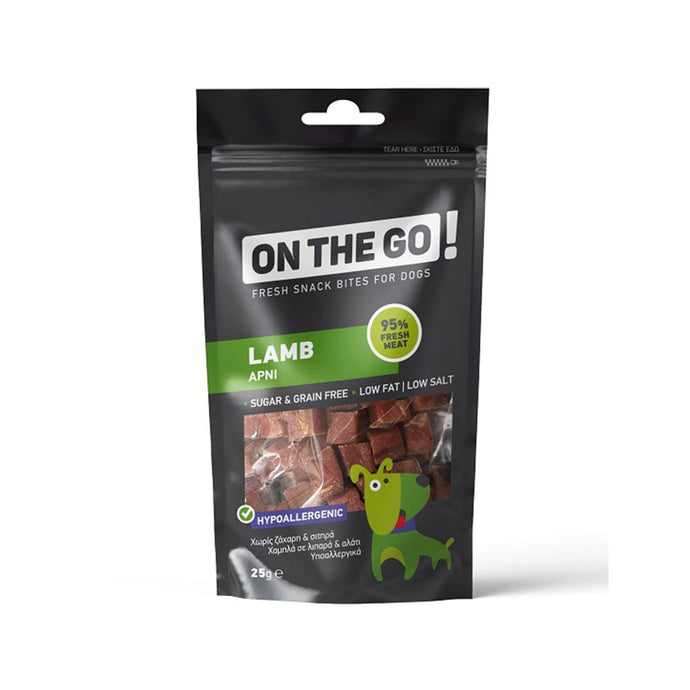 On The Go Bites Lamb Dog Treats 25gr