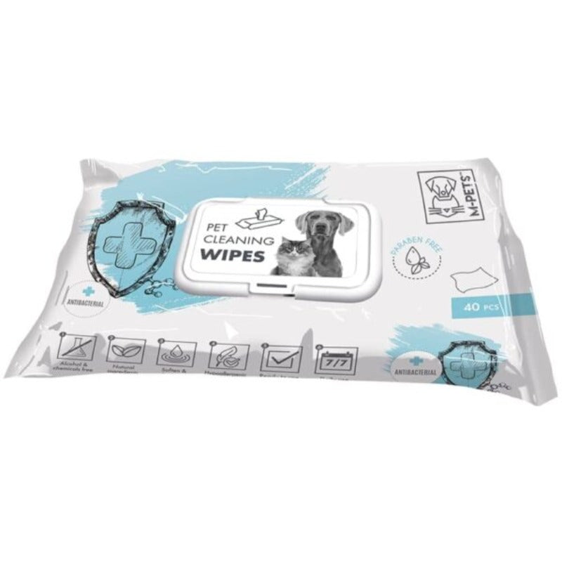 Pet Cleaning Wipes Antibacterial 15 x 20 cm - 40 or 80 pcs