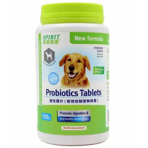 Spirit Probiotics Tablets Dog Vitamins (Effectively control weight) 160gr