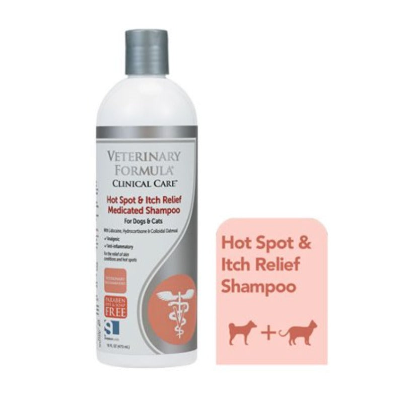 Veterinary Formula  Hot Spot & Itch Relief Medicated Shampoo for Dogs & Cats 473ml