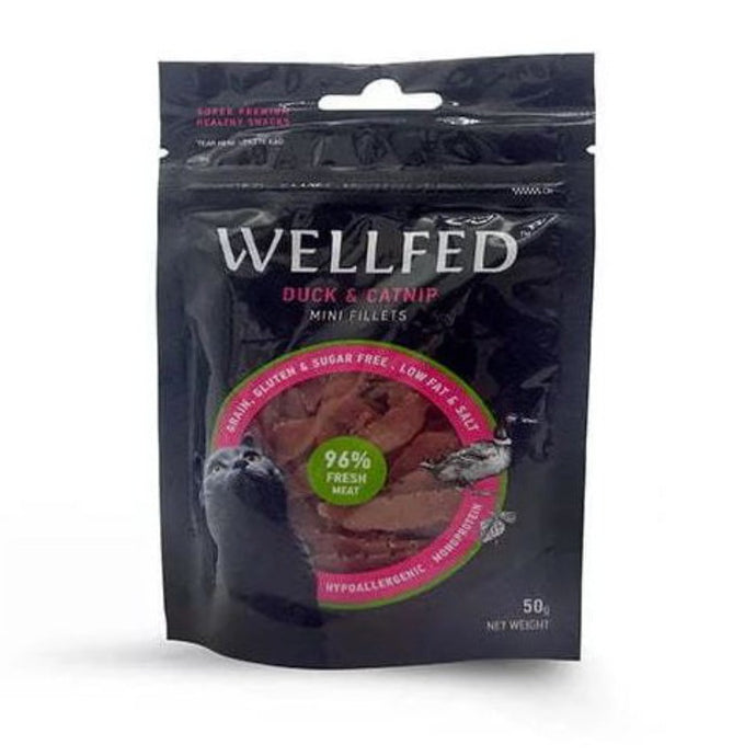 Wellfed Mini Fillets Duck & Catnip Cat Treats 50gr